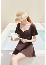 Aerial swimdress Brown