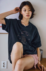 26SS★ローズ キティ ピグメント ショートスリーブ Tシャツ