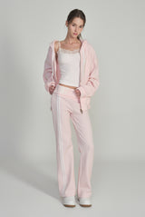87 Waffle Track Pants, Pink