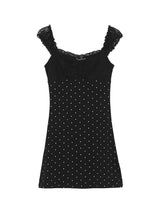 Black Cutie Hip Dot Mini Dress