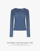 [ORIGINAL] Tika Pigment V-Neck Long-Sleeve T-Shirt