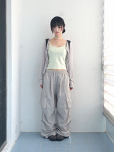 ソフト レース スリーブレス シャツ