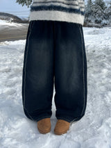 Outline Denim Balloon Pants
