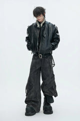Vintage Cargo Denim Pants
