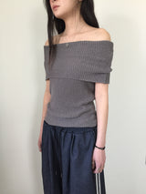 Ella Knit Off Shoulder (4color)