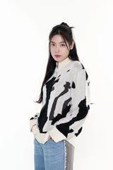 CAMOUFLAGE KNIT ZIP UP