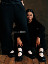 6CRAYON Unisex ブラックフルグレインレザーメリージェーン