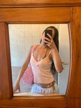 [Ofom] DEEP LACE SLEEVELESS