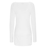 OVERLOCK DRESS-WHITE