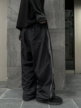 Jet Side Zipper Wide Balloon Pants