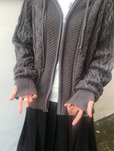 Two Way Cozy Textured Knit Hood