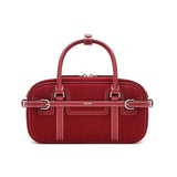 muva. Cowhide‑Velvet Boston Bag, Shoulder & Cross‑body Women’s Purse, 2025 New for Autumn‑Winter Daily Commute, New Arrival Nov 7