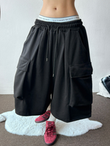 Milan Cargo Pintuck Over Balloon Bermuda Shorts  2 Color 
