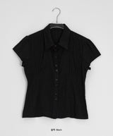 Anz Pure Cap Sleeve Semi-Crop Blouse
