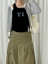 fancy buckle wrap skirt 