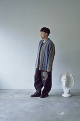 BOUCLE BOHEMIAN HERITAGE CARDIGAN (Blue)