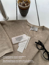  Jake Summer Daily Silket Hachi Round Short Sleeve Knit