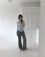 [ bootcut ] ditto gray tension training pants