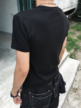 Marz Ribbed Muscle-Fit Cropped Short-Sleeve T-Shirt 3C