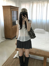 Luca Shirring Mini Skirt (2 colors)