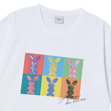25SS エイリアンラビットポップアートショートスリーブTシャツ ホワイト