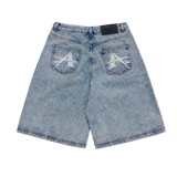25SS POINT LOGO POCKET DENIM SHORT PANTS LIGHT BLUE