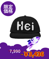 【limited price】Hei Big Logo Felt Cap Black 