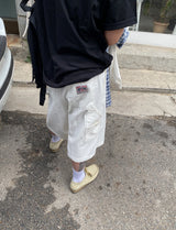 No.1227 patch denim bermuda SHORTS (3color)