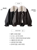 Custom Warm Fur Collar Leather Jacket