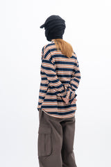 メリストライプロングスリーブTシャツ