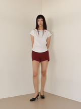 SHELL CAP SLEEVE T (WHITE)