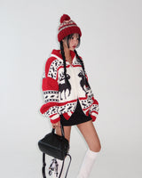 Drop knit roll-up beanie