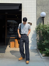 パイントストライプデニムパンツ
