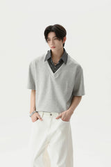 Layered Look Short Sleeve Tee