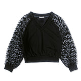 フラワーレースチョゴリTシャツ ブラック