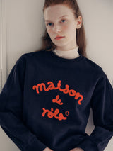 MAISON DE ROLA スウェットシャツ ネイビー