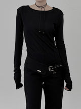 Outsole see-through long-sleeve tee