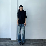 Vintage Distressed Wide Jeans
