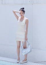 Patch Hobo bag (silver)