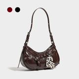 Leopard Print Keychain Shoulder Bag