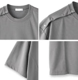 Teffin Shoulder Button Short Sleeve T-shirt