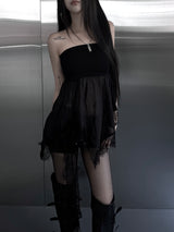 lace frill two-way top (2color)