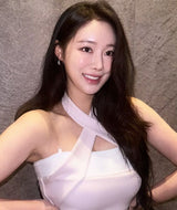 幾何学的な925シルバー+ 14kゴールドメッキフープリングイヤリングE059-17G E059-17G (Worn by Bvlgari's Minyoung)