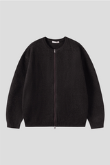 LMN Herringbone Knitwear Zip-up Cardigan (3 colors)