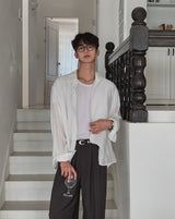 Mirow See-through Basic Long Sleeve Shirt
