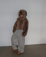 Like Hood Zip-Up Fur Jacket