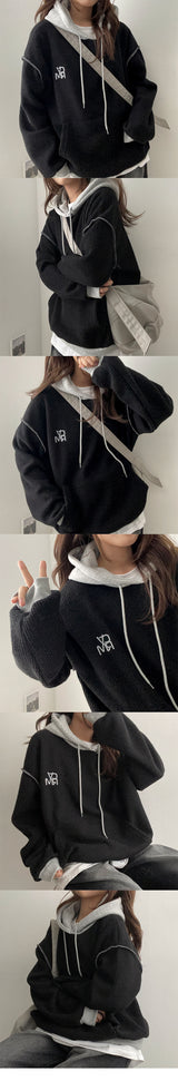 Potchell Waffle Colored Big Hoodie