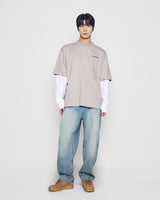 25FW ダブルレイヤーADLV長袖Tシャツ ライトグレー