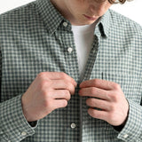 Crop Check Long Sleeve Shirt Mint