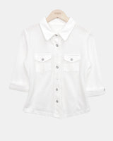 ダエン ポケット ボタンカラー 7スリーブ Tシャツ